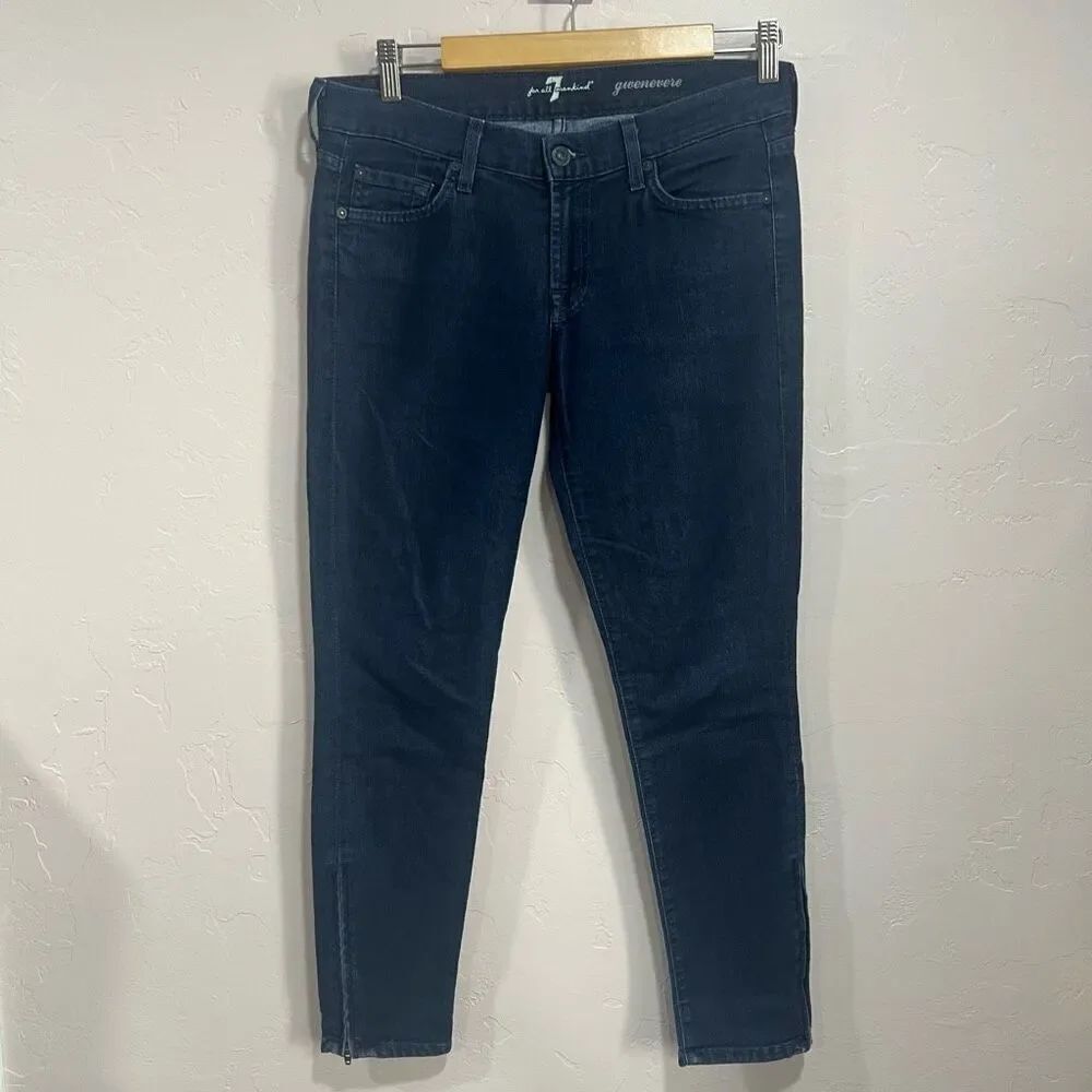 7 For All Mankind Women's Gwenevere Skinny Mid Rise Jeans
